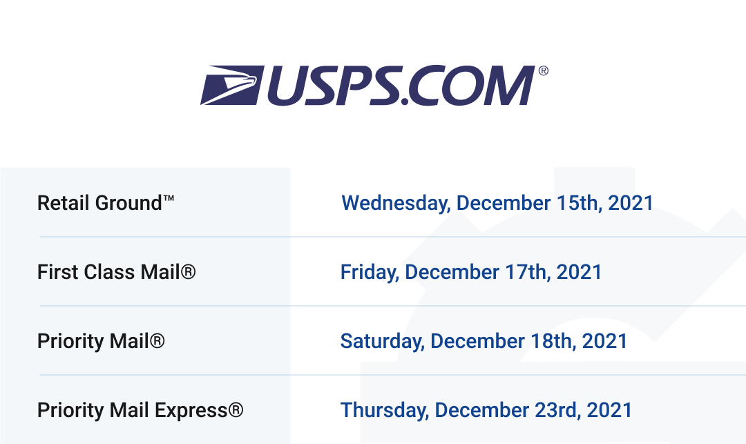 Holiday Shipping Deadline USPS